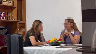 Mature busty woman seduces lesbian for BDSM submission 😈