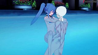 roxy gets intense fucking with eris close by the pool in mushoku tensei chapter 2 fantasy