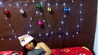 Delicious Indian Masturbation On Christmas Day Against The System