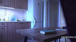 melissa main caught nude during breakfast on hidden cam