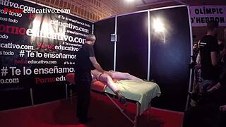 Wow, our sexy coach gives Ana an erotic massage leading to orgasm!