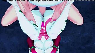 Rebecca giving blowjob in night city cyberpunk fantasy?