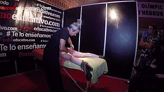 Wow, our sexy coach gives Ana an erotic massage leading to orgasm!