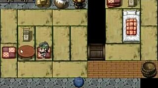 Tanned girl Natsuki in hentai game ep 7 draws men to jerk off