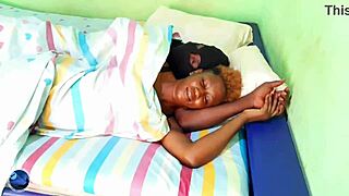 Young Beauty Rides Huge Black Cock in Living Room, He Cums Uncontrollably During Her Wild Fantasy