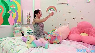 man, watching small tits Mickey Violet ride Charles Dera at home is hot!