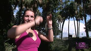 zoe flashing tits and shaved pussy outdoors in tampa 😜