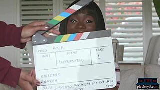 Tall Black Model Ana Foxxx Strips In Bath