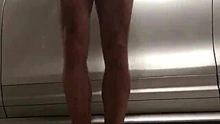 spying on gay guys working out in the garage gym 😏