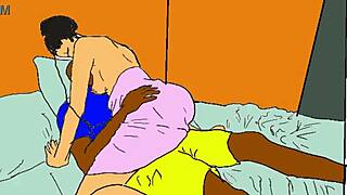Lonely African nailcutter feels horny in animated fetish story