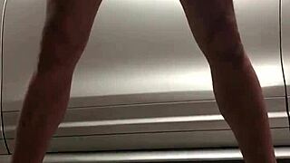 spying on gay guys working out in the garage gym 😏