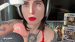 Jerking ASMR with Lou Nesbit and Lia Louise Dildo Play