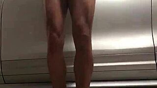 spying on gay guys working out in the garage gym 😏