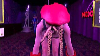 Cammy White rides cock in virtual reality game cosplay