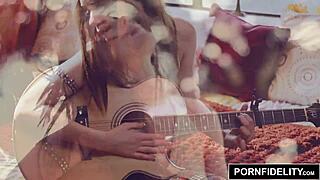 Alice White's wanderlust leads to a surprising creampie in Pornfidelity hippy adventure