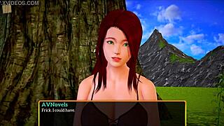 in my new family, the teen feels erotic emotions during the game with big tits