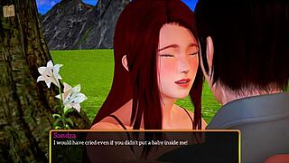 in my new family, the teen feels erotic emotions during the game with big tits