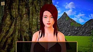 in my new family, the teen feels erotic emotions during the game with big tits