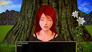 in my new family, the teen feels erotic emotions during the game with big tits