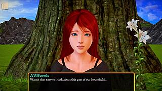 in my new family, the teen feels erotic emotions during the game with big tits