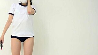 Asian Japanese Girl Licks Balloon in Upskirt Fetish Armpit Play