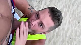 Blowjob on the public gay beach?