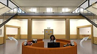 big city pleasures 19: trapped under table, getting stood on?