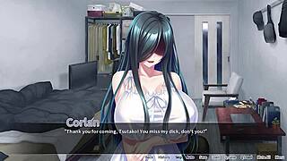 Her big tits feature in the anime hentai.