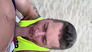 Blowjob on the public gay beach?