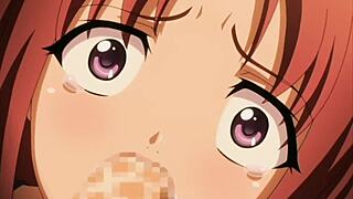 Intense hentai group scene with deepthroat and creampie