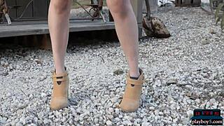 latina model with a petite 18+ body salena storm stripping