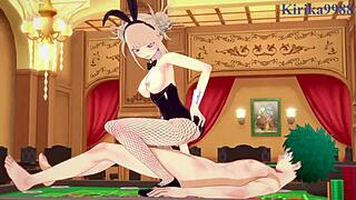 himiko toga and izuku midoriya getting intense in my hero academia hentai style