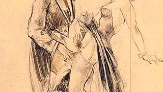 check out this vintage erotic illustration with steamy retro vibes