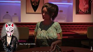 kate in cosplay hentai game with big tits and blowjob scene