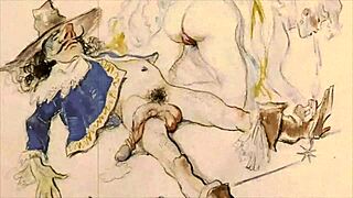 check out this vintage erotic illustration with steamy retro vibes