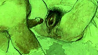 check out this vintage erotic illustration with steamy retro vibes