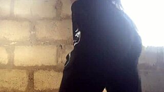 crazybitch tears off her clothes in a wild striptease for fans