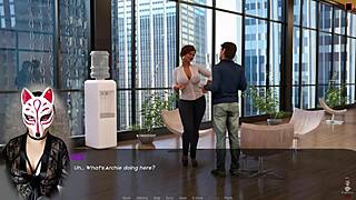 kate in cosplay hentai game with big tits and blowjob scene