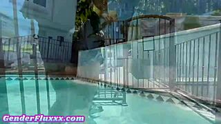 Model girlfriend dominates with strapon and rims her femme boyfriend hard.