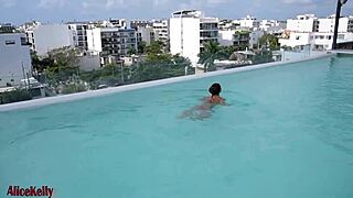 The tanned babe receives a creampie from a stranger