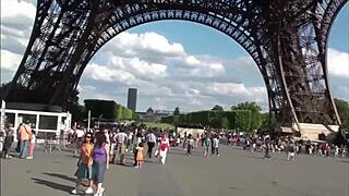i'm blown away by this extreme public threesome near eiffel tower
