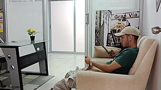 I find my horny stepson masturbating alone. I help him out with a full sexy story.