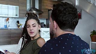 Yo, Sloan Harper doing homework with stepson