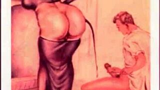 vintage erotic drawings showcase sensual retro art in detailed hentai anime style