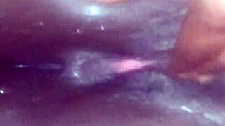 squirt queen shows off juicy close-up action. man, that ebony bbw delivers!