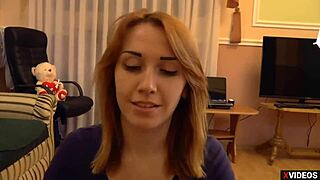 neighbor lady in stockings gives homemade blowjob and handjob