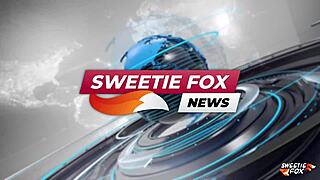 I’m the weather presenter getting drilled live on news with two messy cumshots POV.