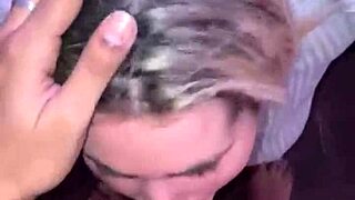 blonde slut loves deepthroat dick