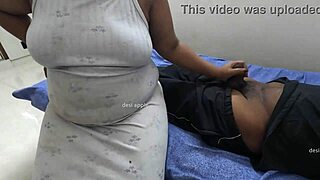 Indian Bhabhi Massaging Stranger's Cock in Massage Centre Hard