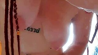 Masturbation under the shower leads to unlimited orgasms with natural tits